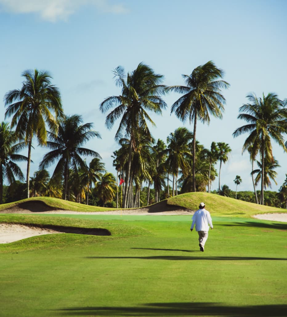 golf course with one player