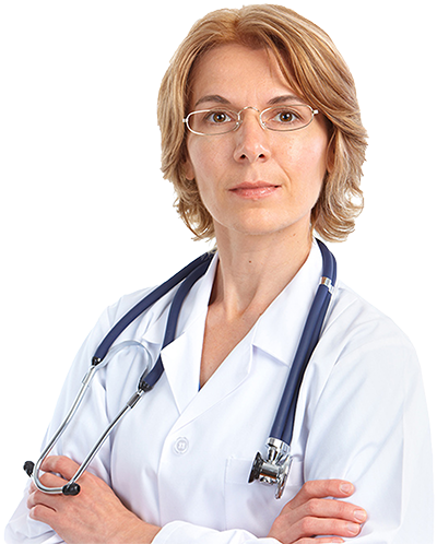 female doctor with stetoscope